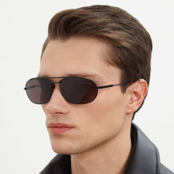 NEW SL561 001 SAINT LAURENT SUNGLASSES MEN BLACK AVIATOR EYEWEAR SL 561 001 - Picture 1 of 4